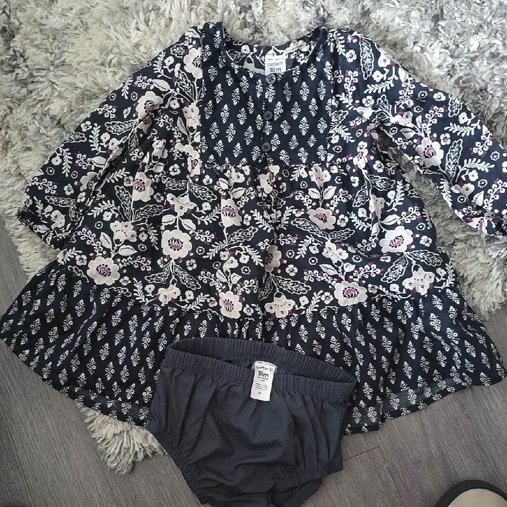 Floral Baby Dress with Bloomers